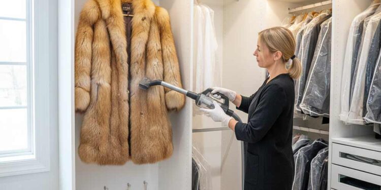 Pelzmotten im Pelzmantel im Kleiderschrank bekämpfen