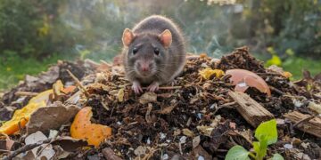 Ratte im Kompost