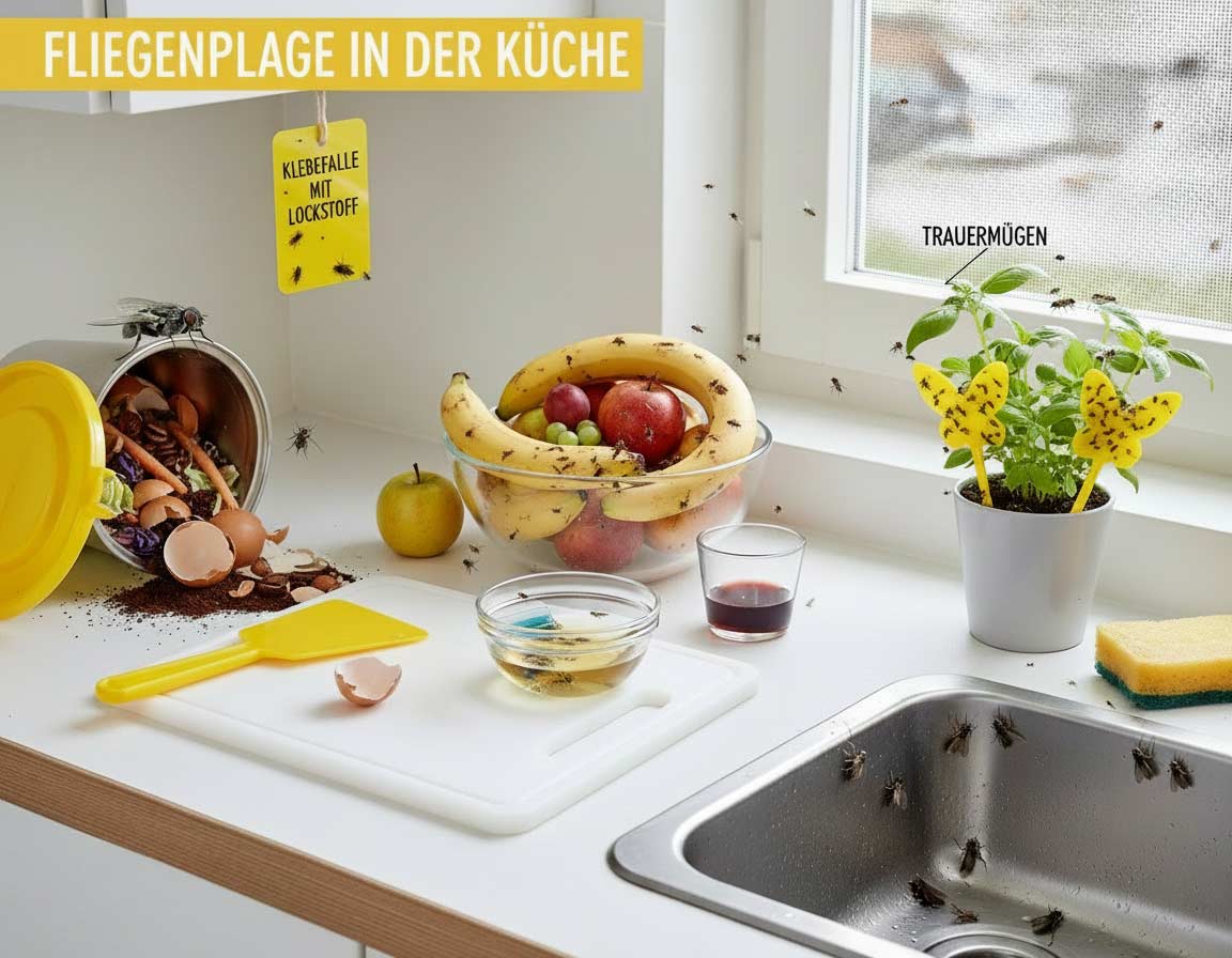 Fliegenplage in der Küche: Ursachen, Arten und wirksame Mittel Fliegenplage in der Küche: Ursachen, Arten und wirksame Mittel